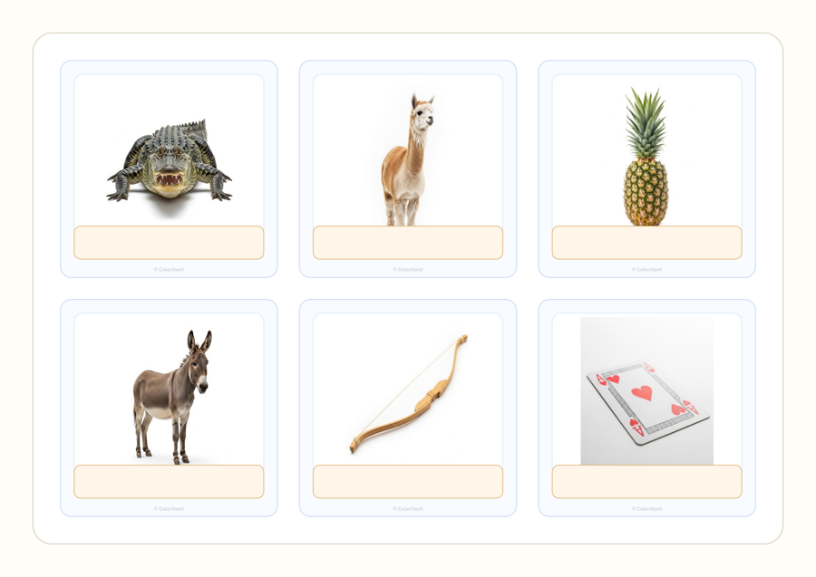 Aperçu du loto niveau 1 à imprimer