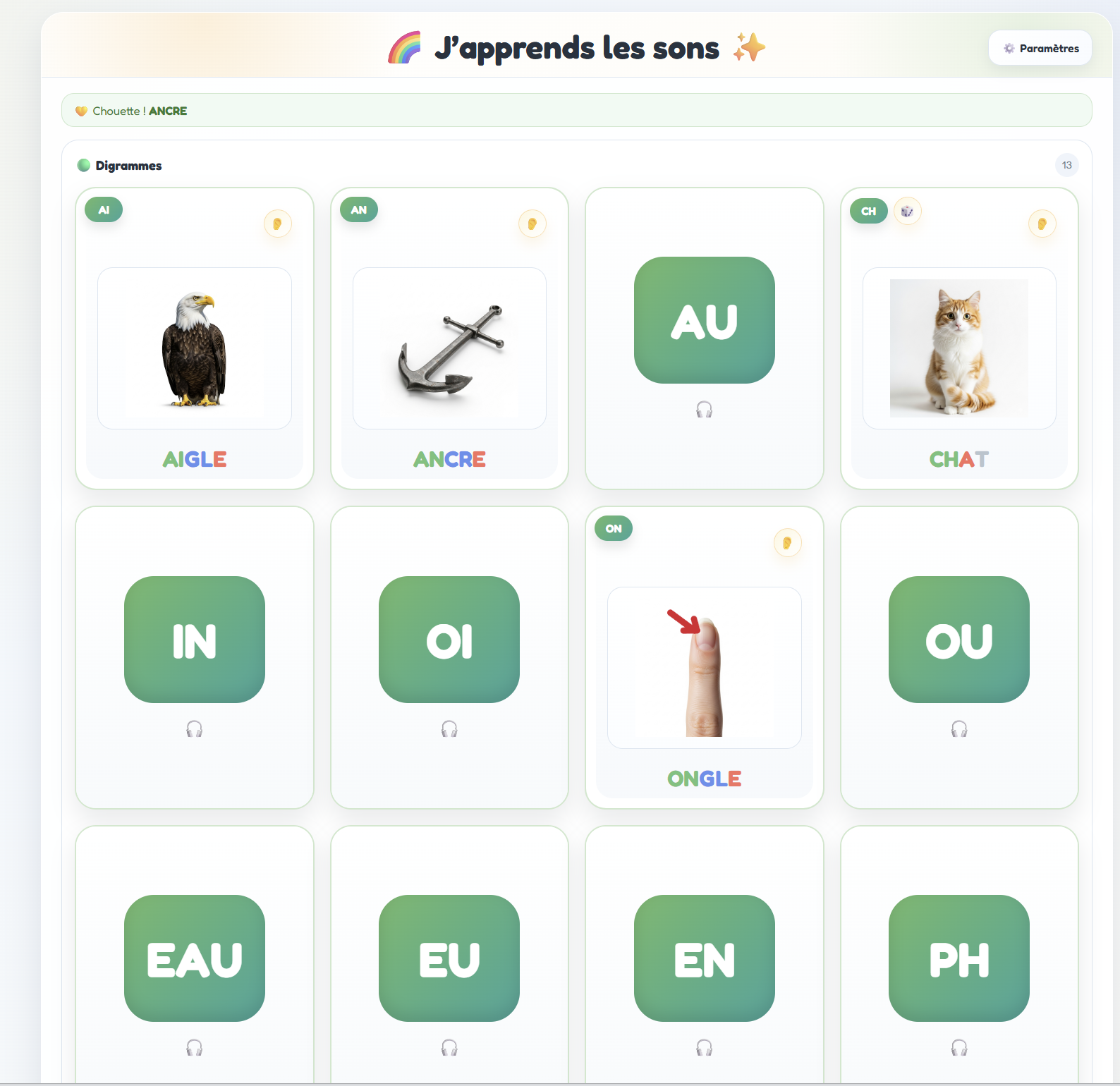 Aperçu du jeu J’apprends les sons